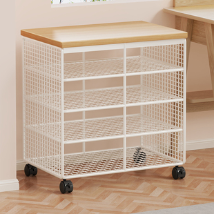 落地打印机置物架桌边多层资料文件放置柜办公室工位复印机收纳架