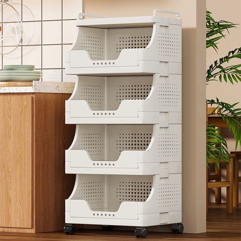 菜篮子置物架餐厅带轮果蔬储物收纳架厨房可移动多功能杂物整理架
