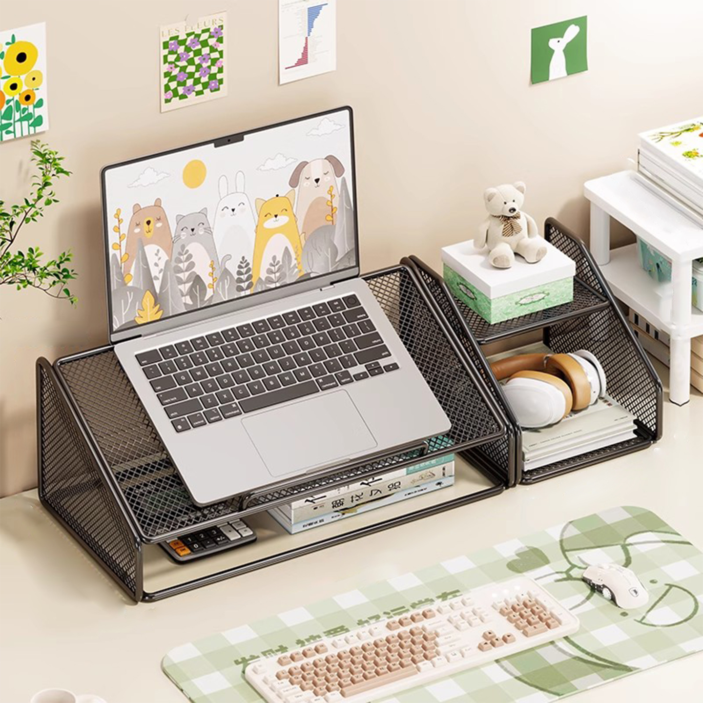 笔记本增高散热置物架