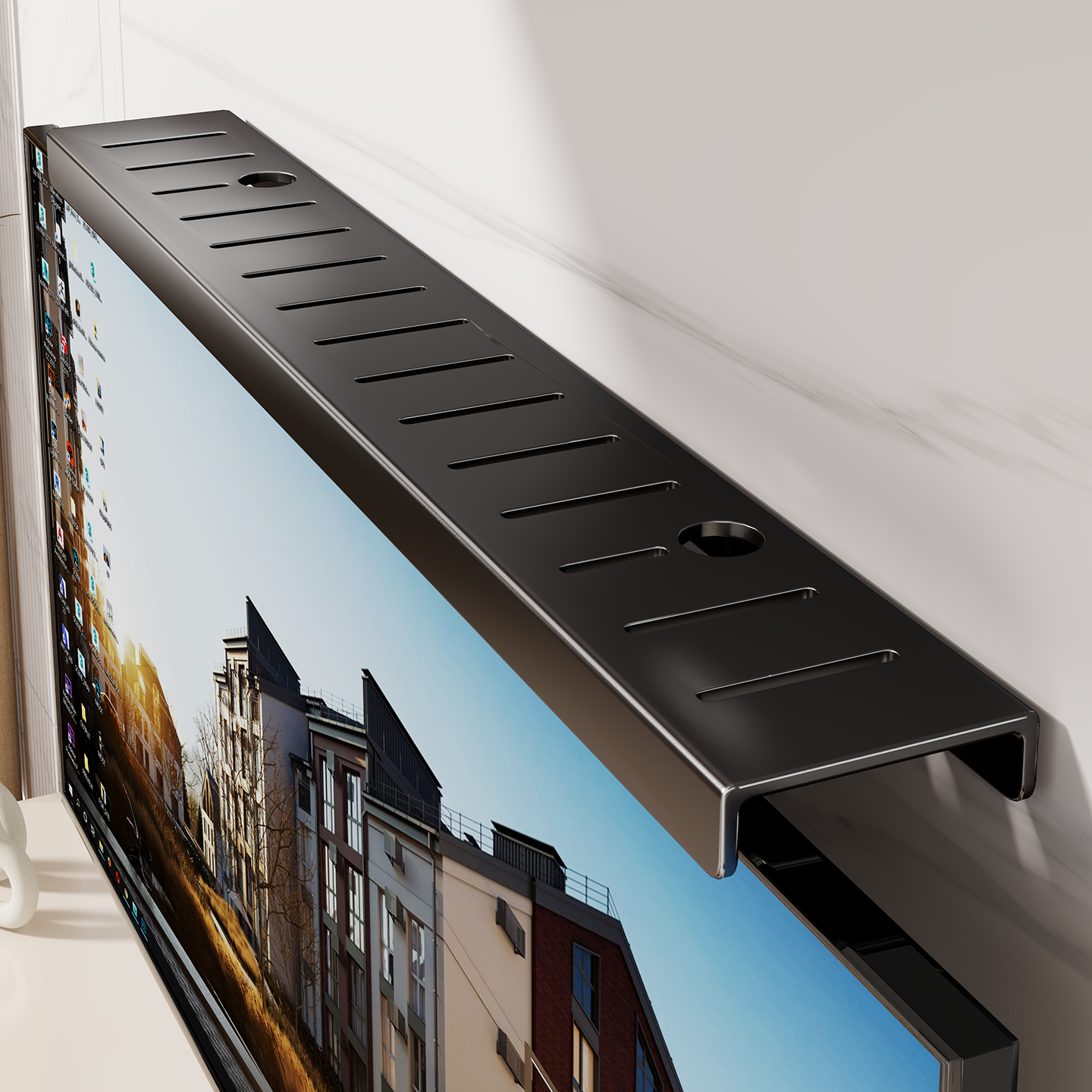 免打孔电视机顶盒置物架