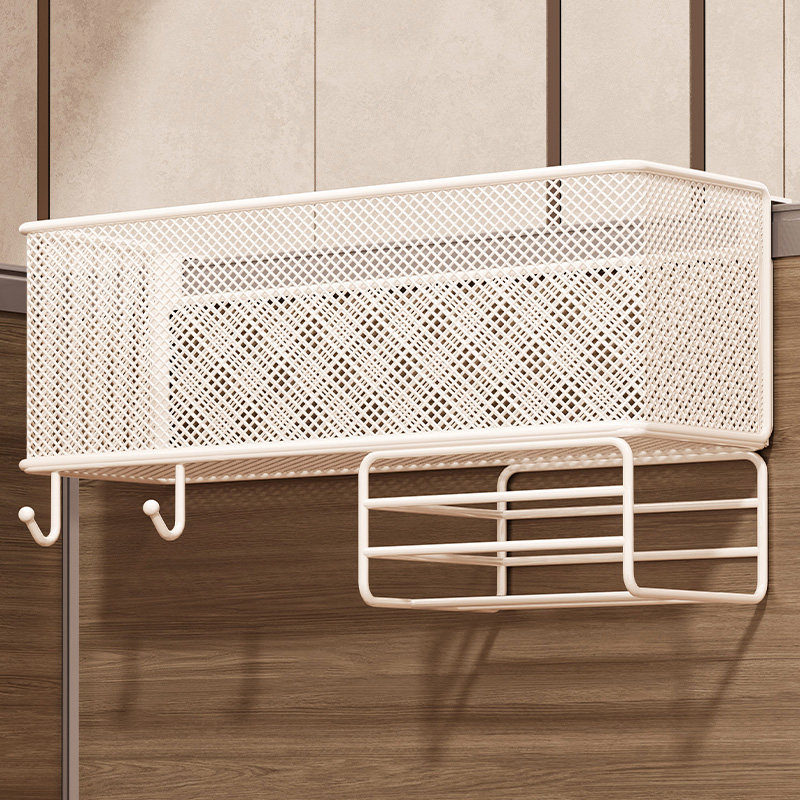 办公室置物架工位屏风收纳隔板桌面挂篮整理挂架壁铁艺挂式纸巾盒