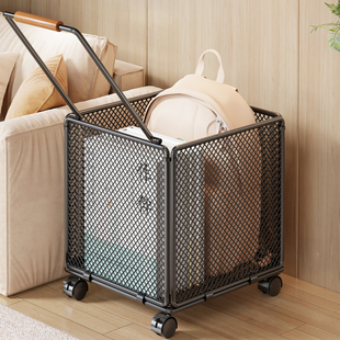 书包书本置物架学生滑轮书箱高中生放小推车桌下可移动装书筐盒篮子课桌书框教室初中用的带轮子收纳箱神器