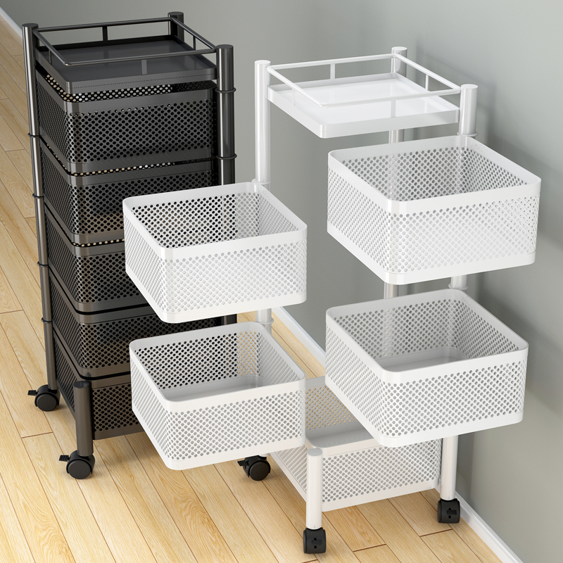 厨房置物架多层收纳架旋转菜篮子
