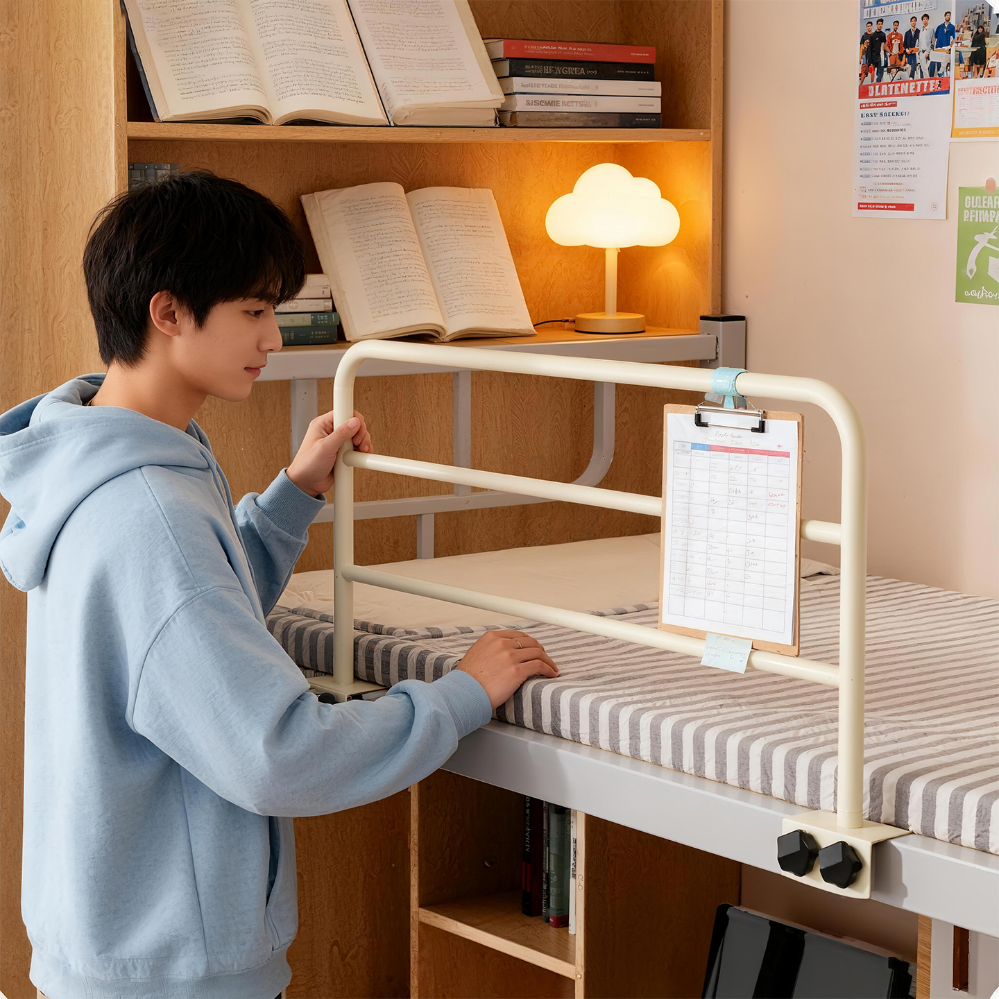 学生宿舍防摔护栏床上床边加高围栏挡板上铺通用安全防坠落床护栏