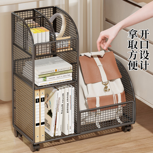 桌下置物架带轮移动小推车