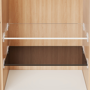 亚克力免打孔隔板分层板衣柜子鞋柜内置物架分隔收纳橱柜隔断定制