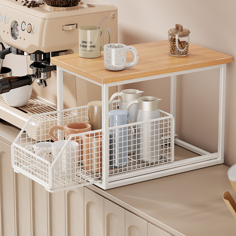 家用台面可抽拉水杯置物架展示架