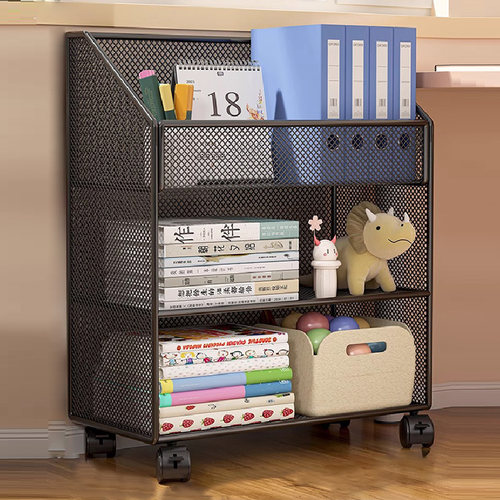可移动书架儿童桌边本收纳