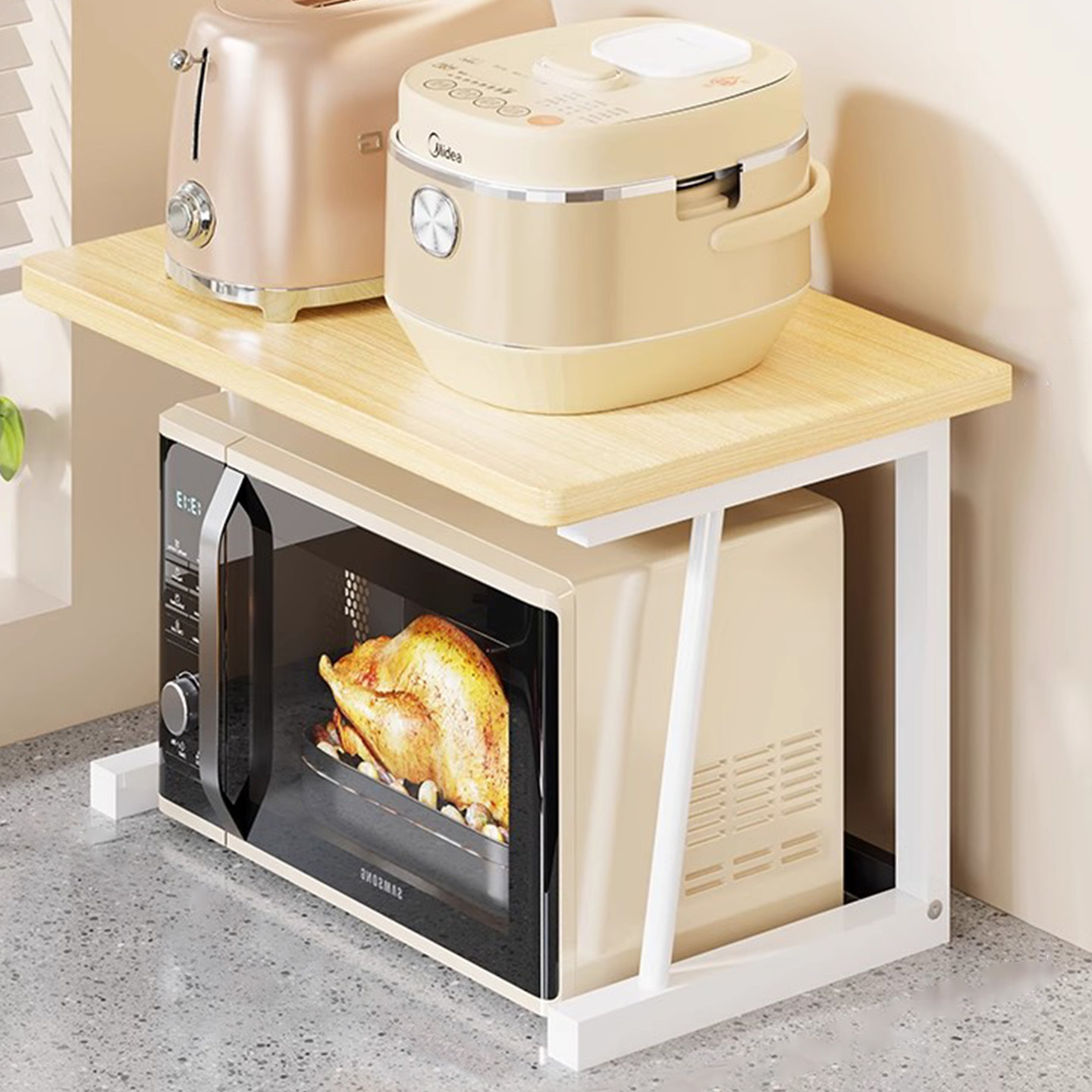 厨房微波炉置物架多功能分层架