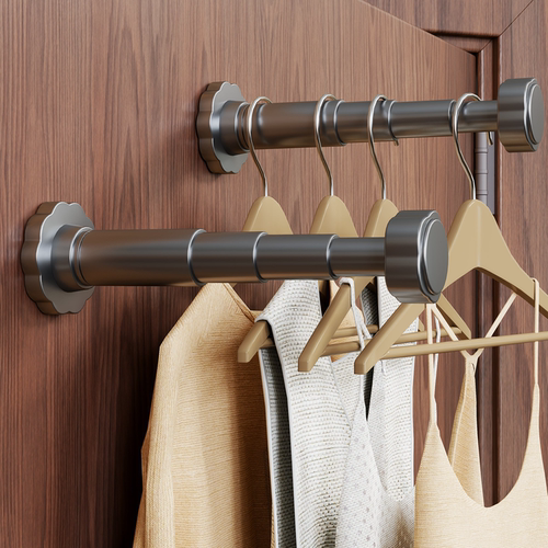 吸盘晾衣杆免打孔壁挂