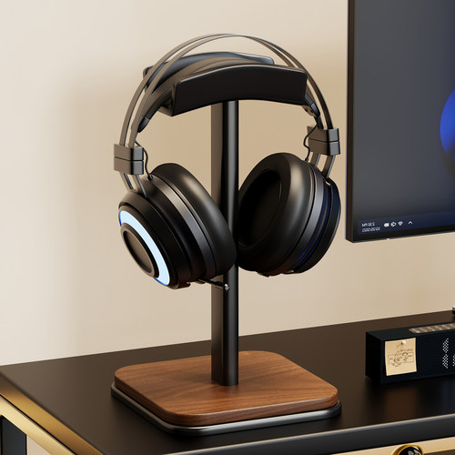 实木耳机支架创意头戴式耳麦架