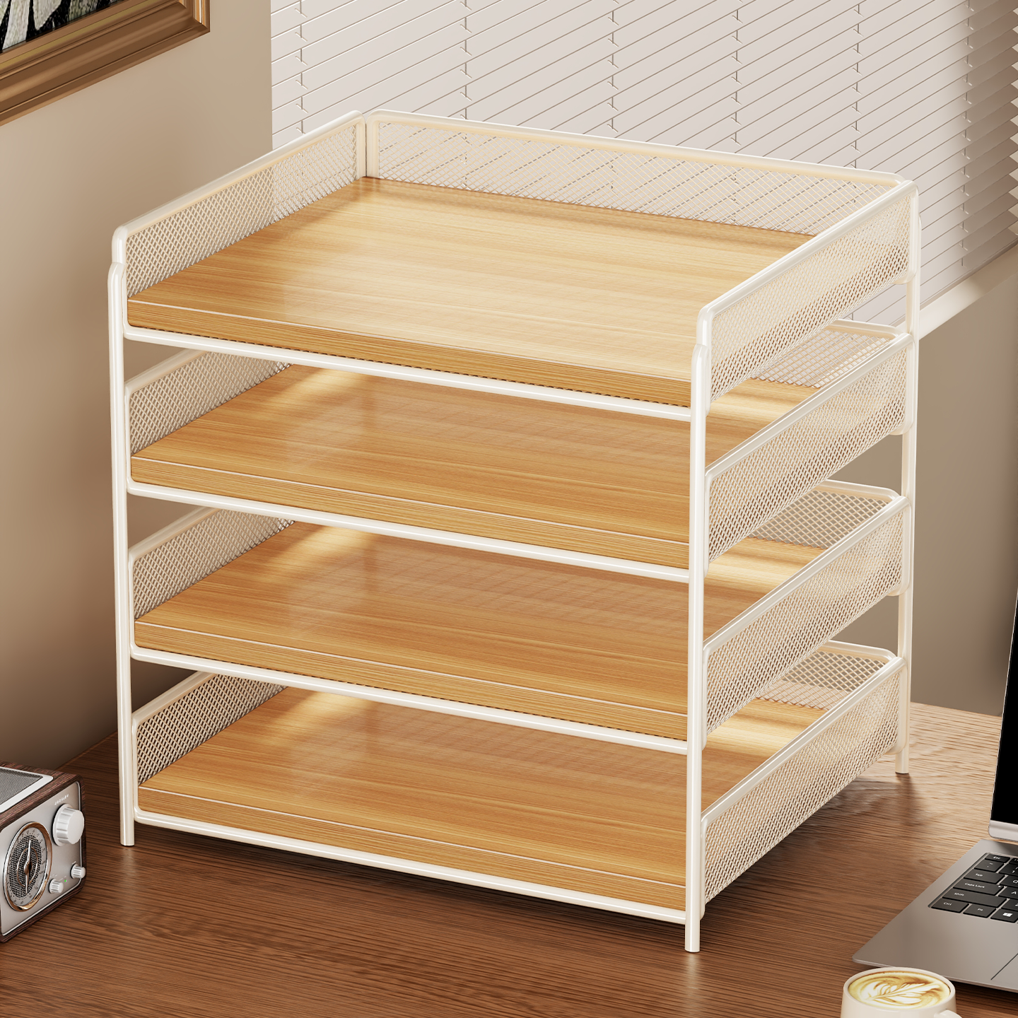 办公桌文件置物架书房