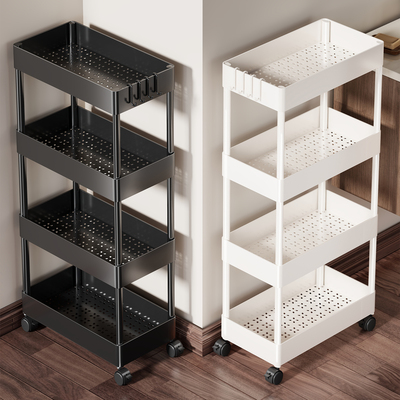 卫生间落地置物架浴室移动小推车