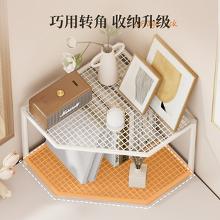 桌面书架转角置物架拐角收纳架三角形储物架卧室餐厅角落角架