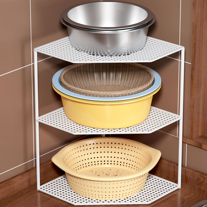铁艺日式多层洗菜盆收纳置物架