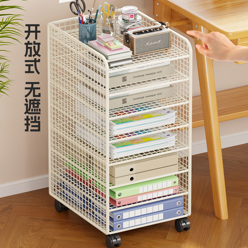 桌下置物架带轮移动小推车