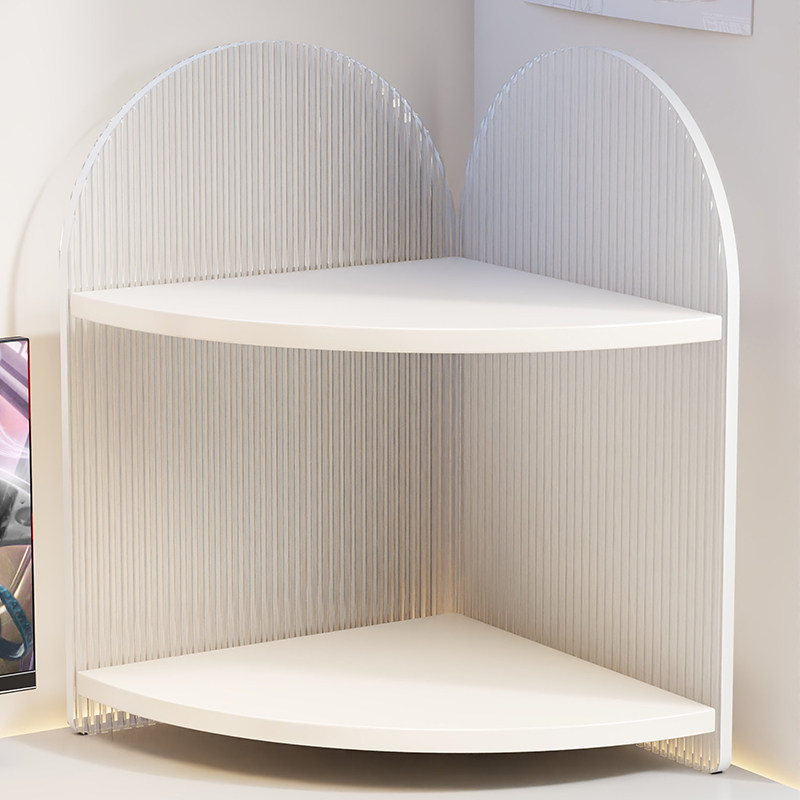 桌面转角置物架电脑桌上模型多层展示架子学生寝室小型三角收纳层