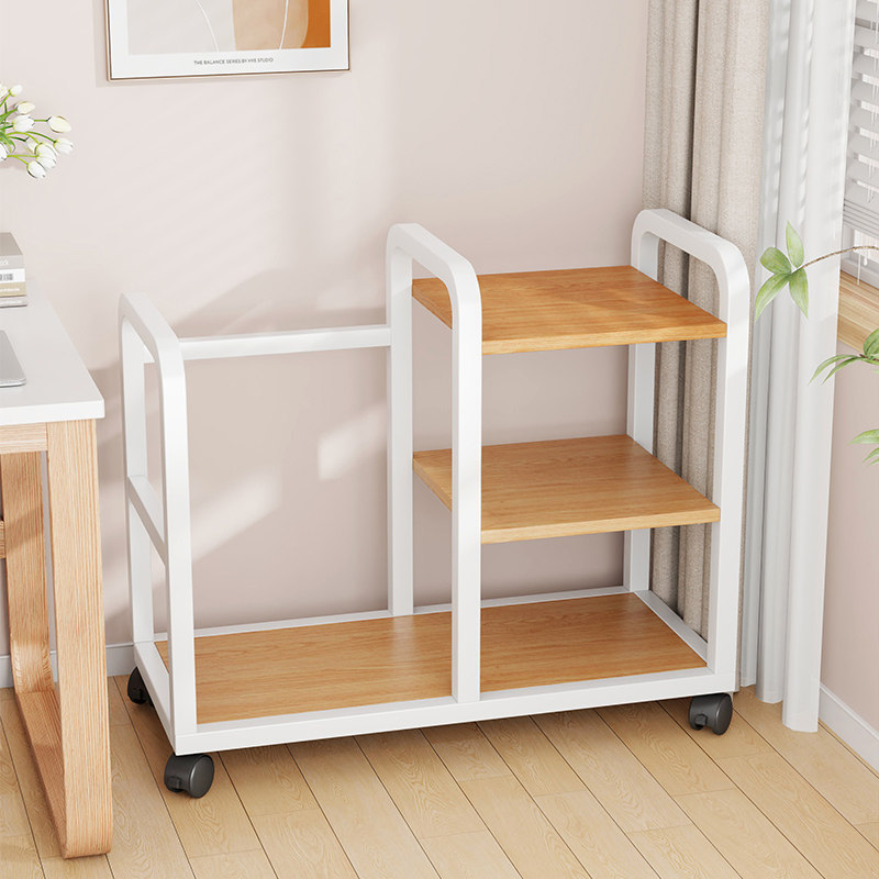 桌边置物架办公桌书桌旁可移动书架滑轮书柜多层办公室工位小推车,住宅家具,书架,淘宝优惠券,粉丝福利购,淘宝优惠卷