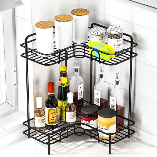 厨房置物架角落收纳分层架