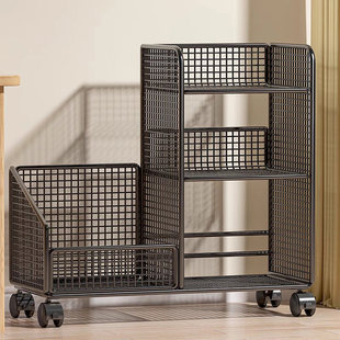 办公室桌下收纳置物柜台下带轮书架书桌旁落地书柜移动储物小推车