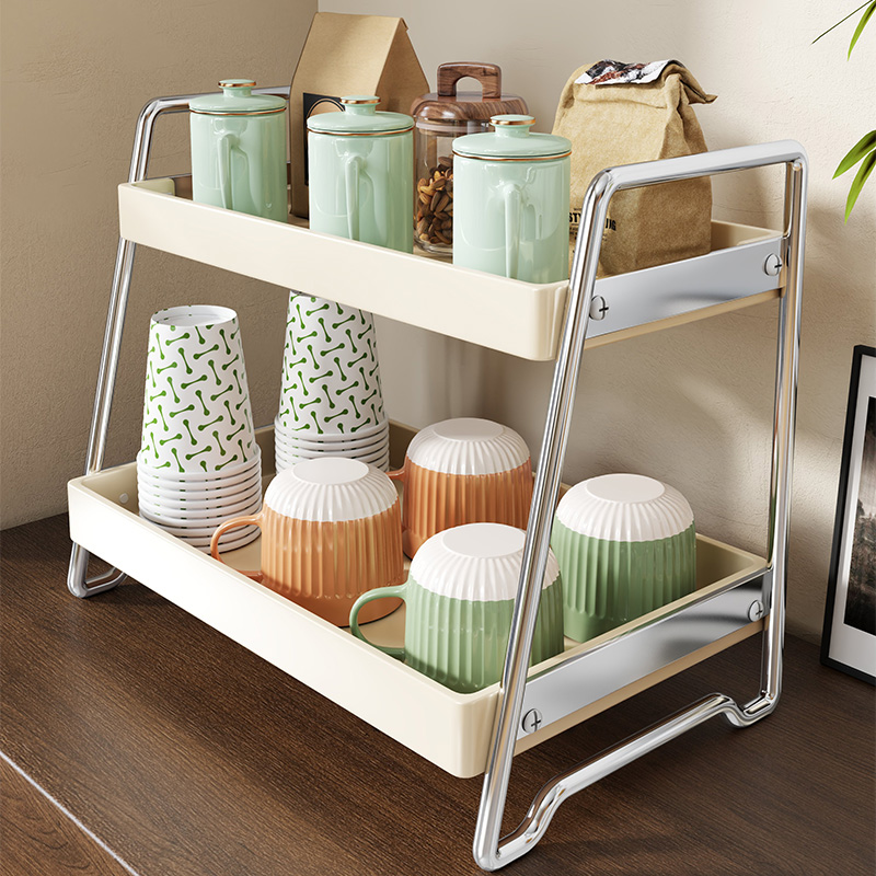 水杯收纳置物架桌面杯架茶具储物马克杯水吧咖啡家用餐边柜多层架