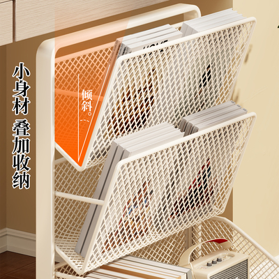 书架学生教室可移动书桌边置物架