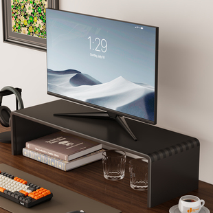 实木台式电脑增高架显示器增高架显示屏幕底座支架键盘托架台式支架悬浮高级垫高底座办公桌置物架桌面收纳架