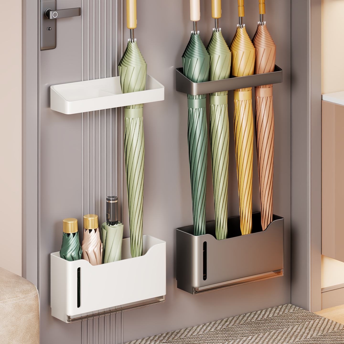 雨伞架免打孔壁挂沥水架