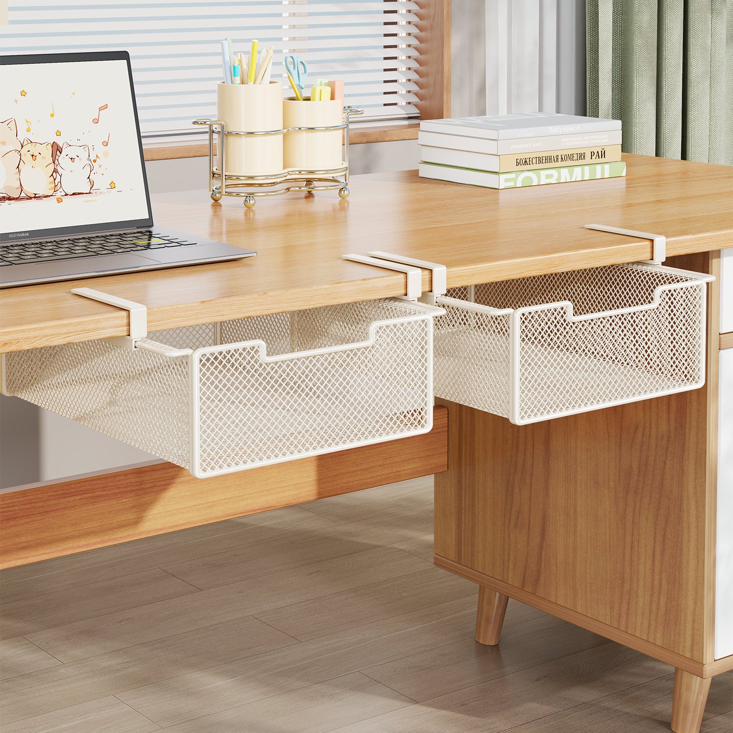 办公室收纳挂架办公桌置物架