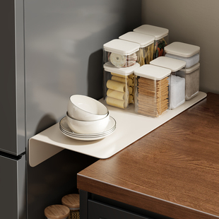 桌面延长板免打孔厨房台面缝隙挡板加宽加长延伸板冰箱侧边夹缝板