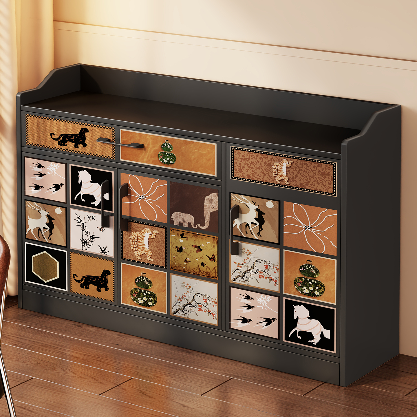 厨房餐边柜复古边柜客厅置物柜