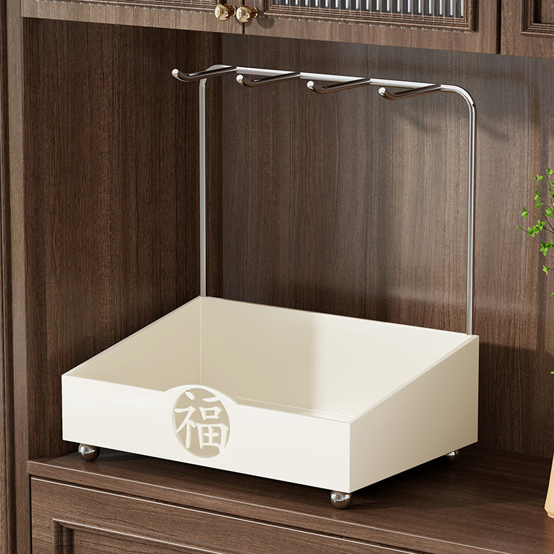 玄关放钥匙收纳摆件入户门口鞋柜上置物架进门装饰收纳盒轻奢挂架