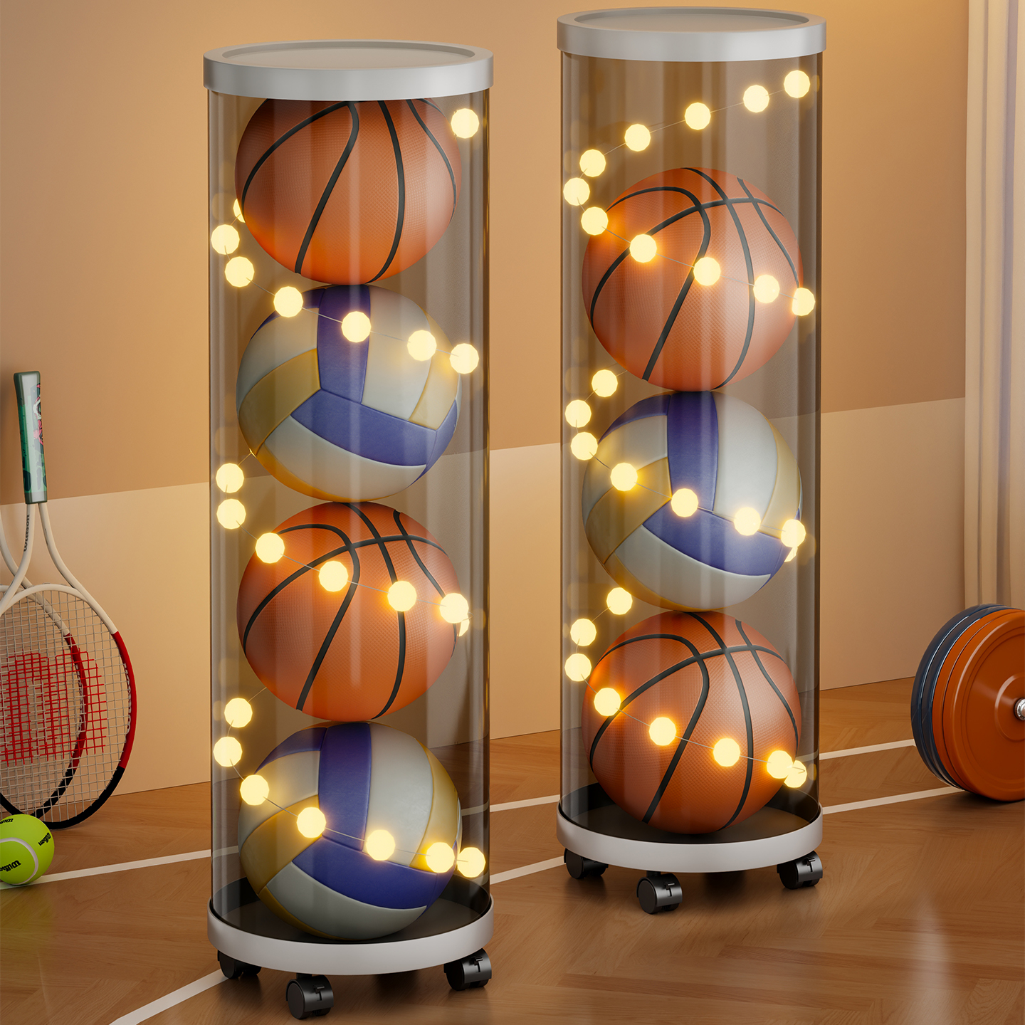 门口篮球收纳架家用球类