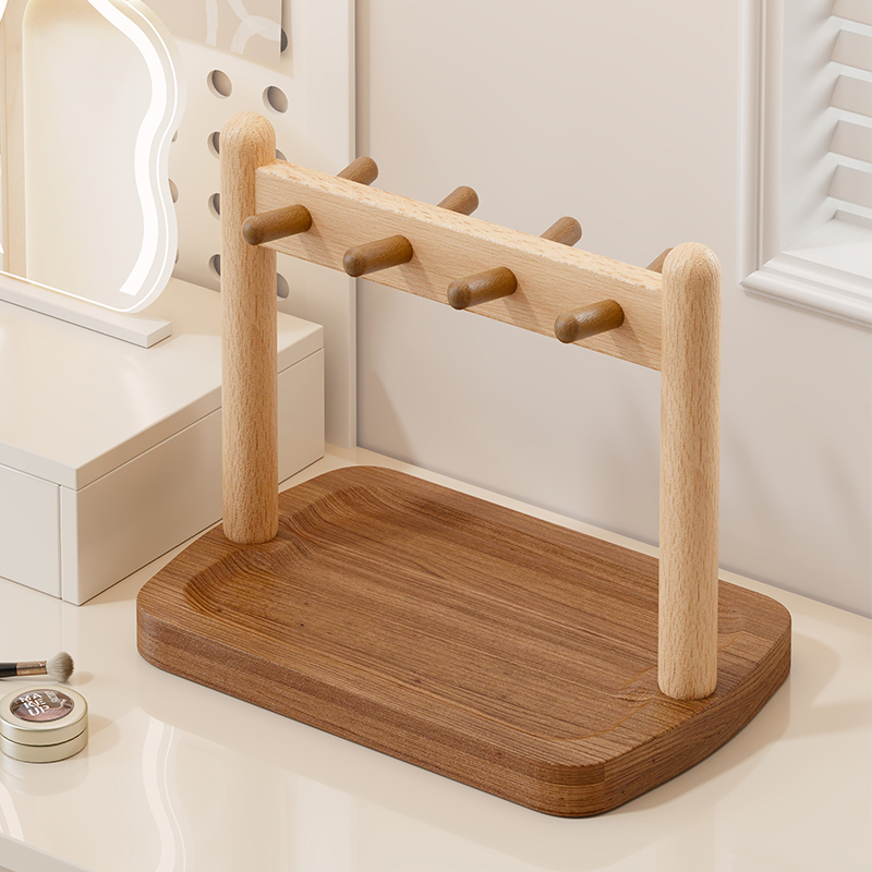 进口实木首饰收纳挂架