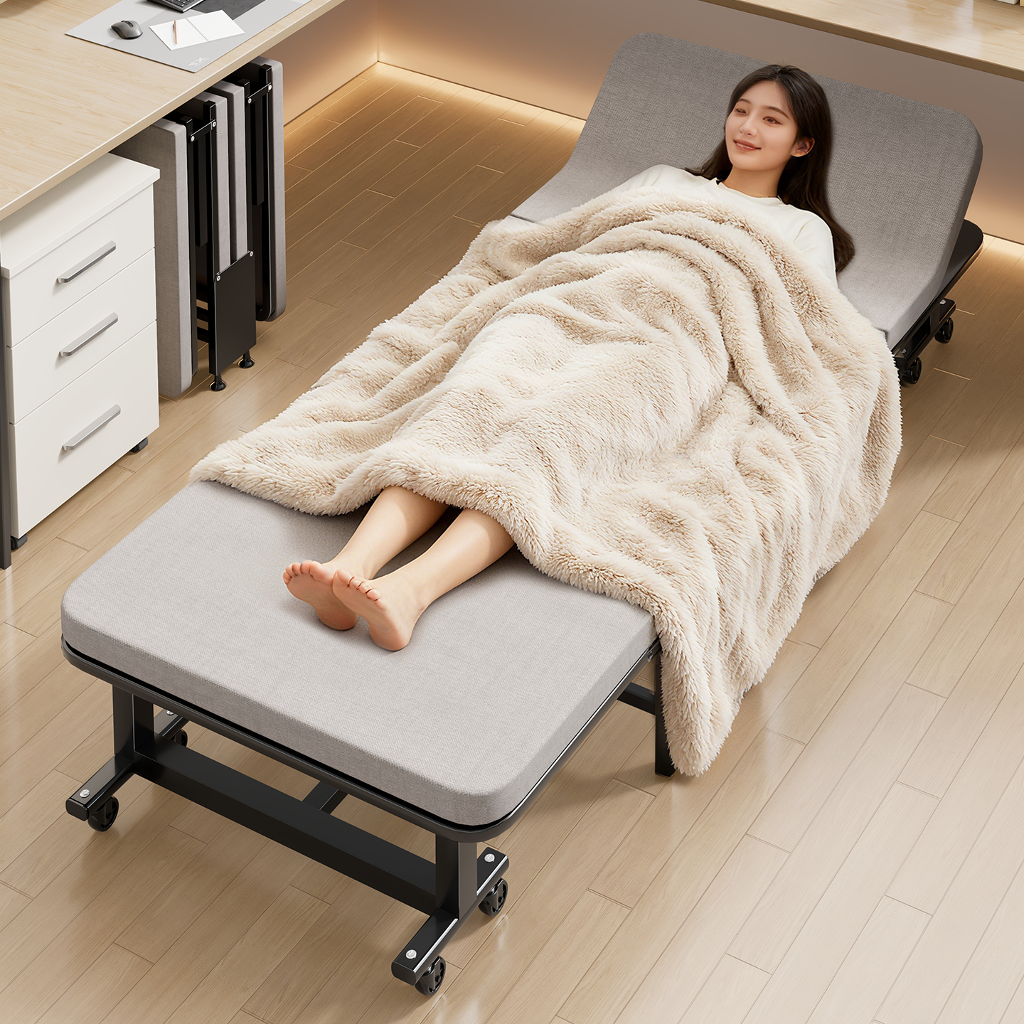 办公室折叠床午休神器便携躺椅