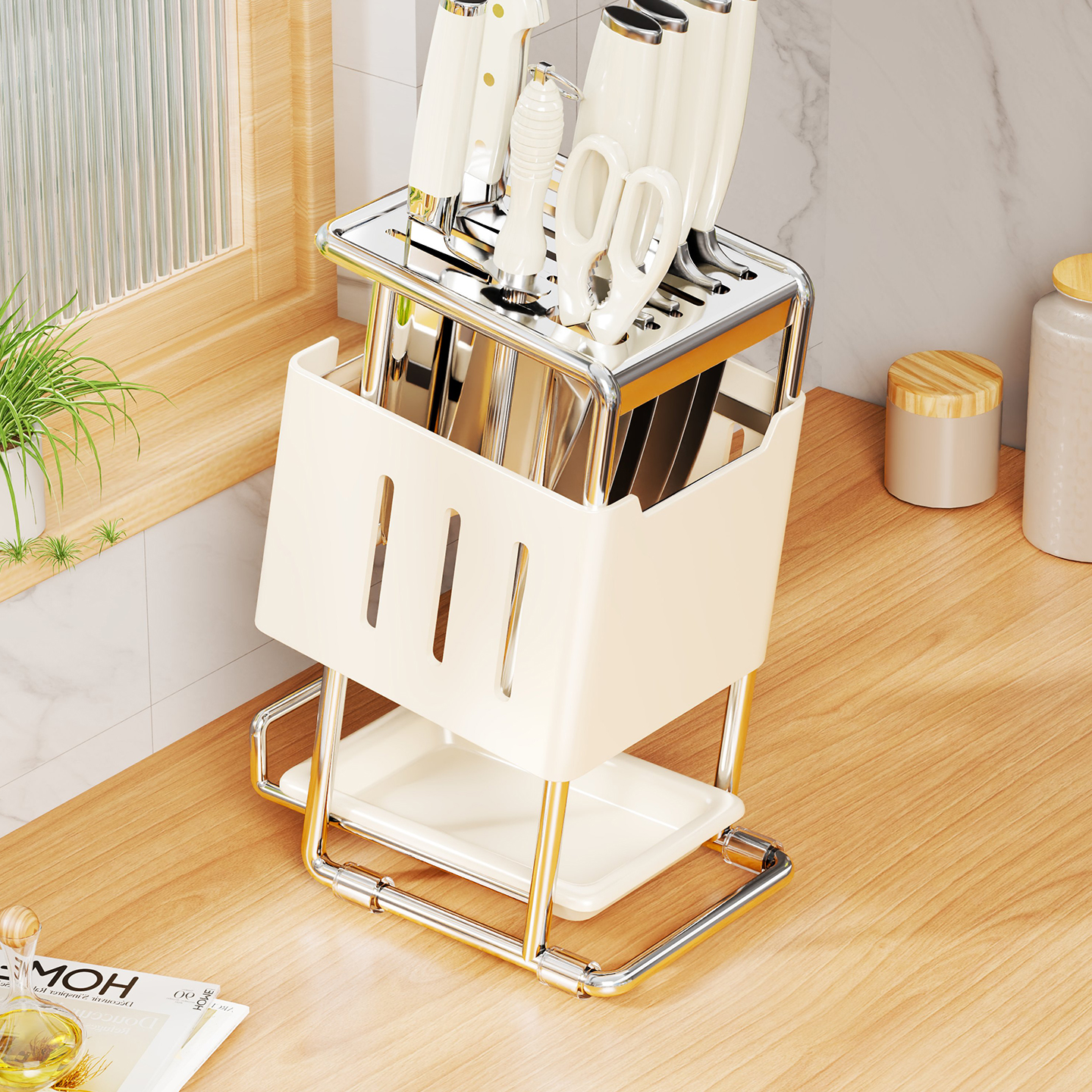 厨房刀架家用收纳沥水架