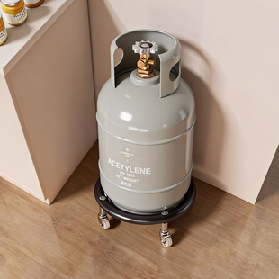 煤气罐底座带轮液化气瓶架子燃气瓶移动托架家用多功能厨房置物架