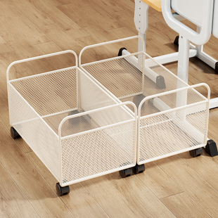 教室书本收纳箱高中生带轮书包置物架学生可移动书箱装书籍整理筐