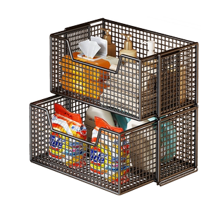 大容量桌面办公室文件资料架档案文件置物架抽拉式收纳筐可叠加