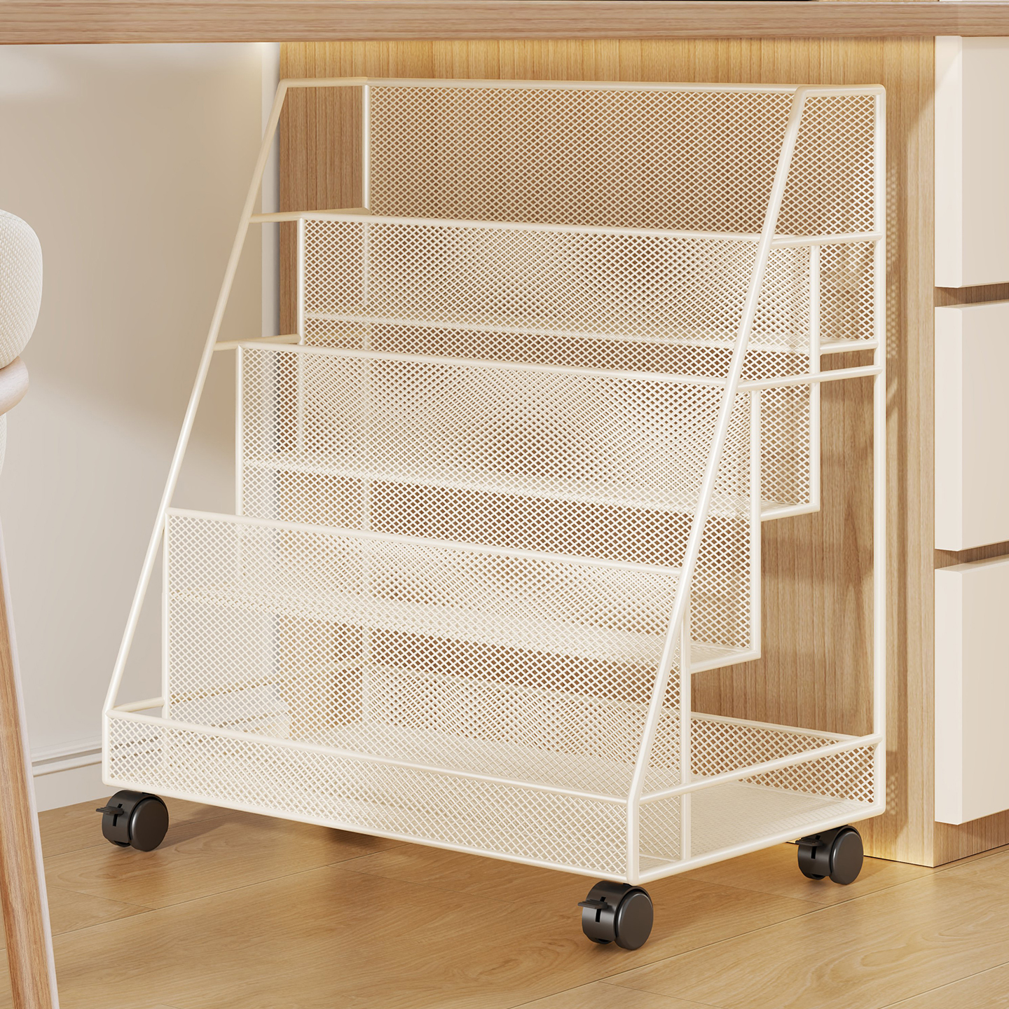 书架桌下多层儿童绘本收纳架