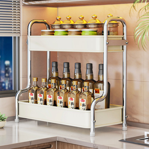 不锈钢厨房调料品置物架多功