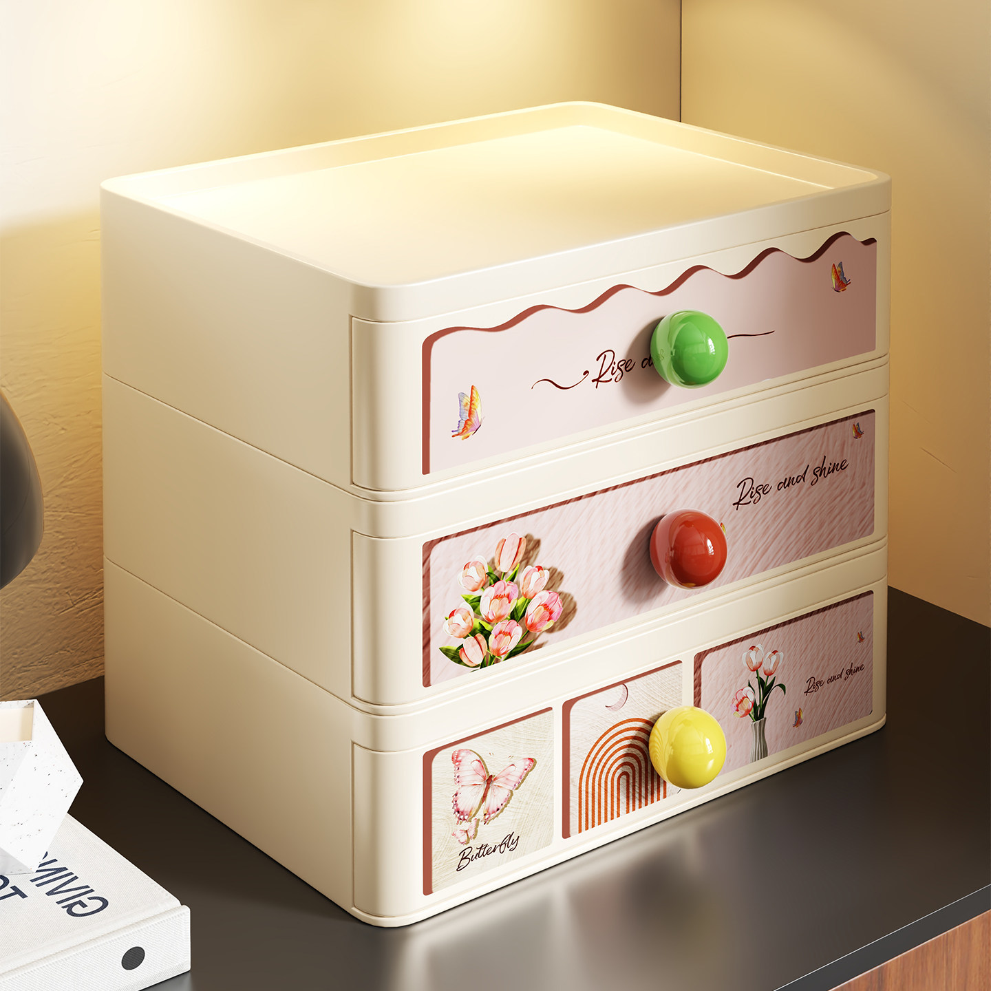 玄关桌面收纳盒大容量入户摆件钥匙置物架客厅可叠加抽屉式储物盒,收纳整理,桌面收纳盒,淘宝优惠券,粉丝福利购,淘宝优惠卷