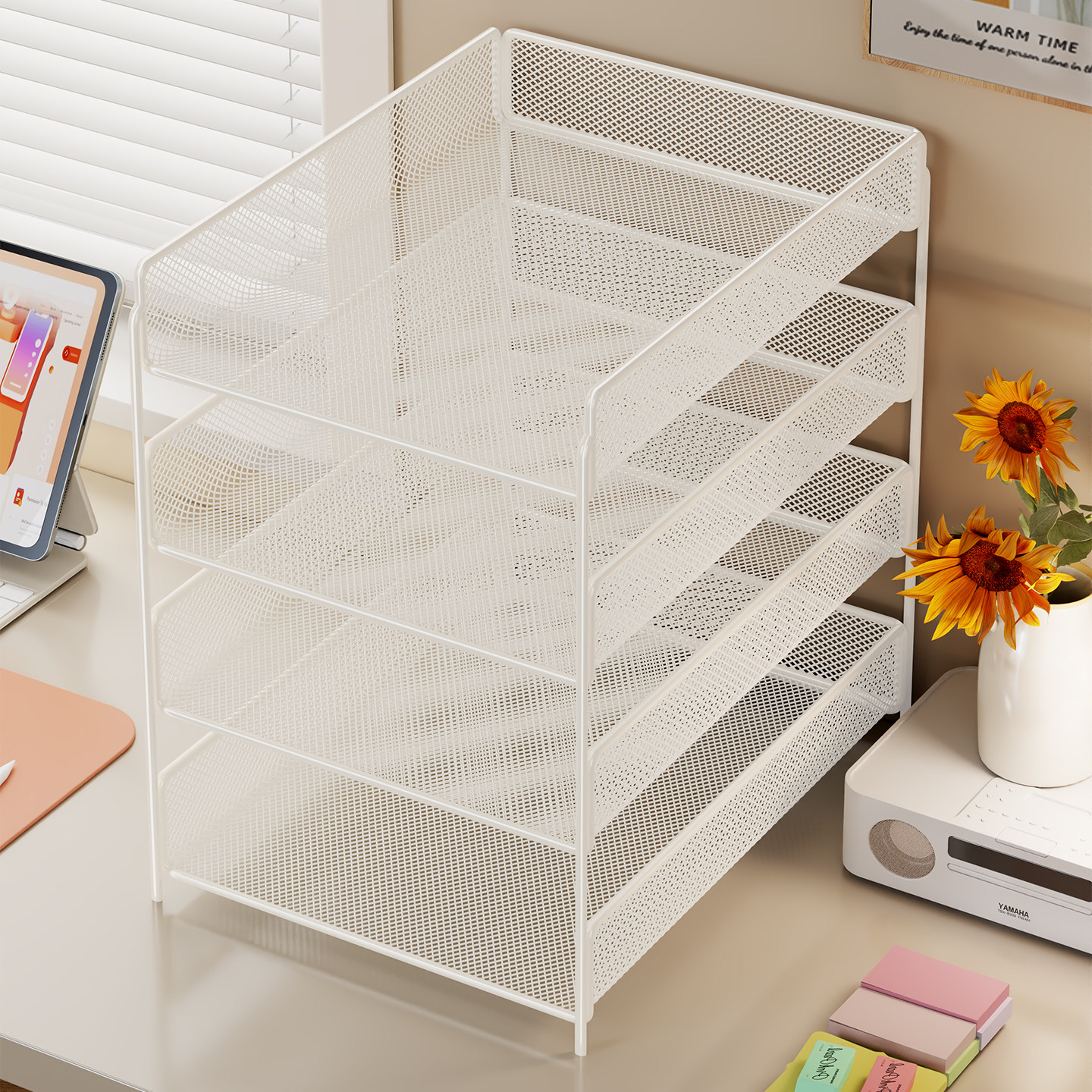 文件收纳架A4桌面文件架多层整理储物神器办公室文件夹收纳盒铁艺书架档案置物架子分格多功能免安装书立架子,文具电教/文化用品/商务用品,文件座/文件架/文件框,淘宝优惠券,粉丝福利购,淘宝优惠卷