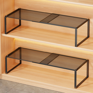 鞋柜分层隔板家用衣柜双层托架卧室橱柜内隔断鞋子可伸缩收纳神器