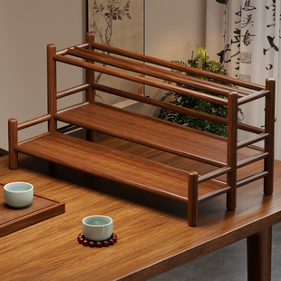 茶杯收纳架家用桌面多层博古架茶室茶桌装饰品摆件茶杯架子置物架