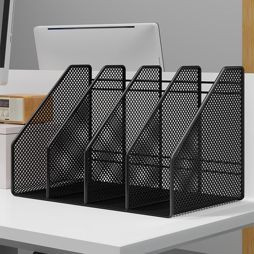 桌面书架书桌金属书立文件收纳架