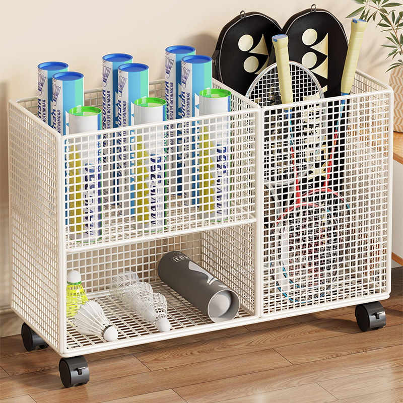 羽毛球拍收纳架带轮可移动家用大