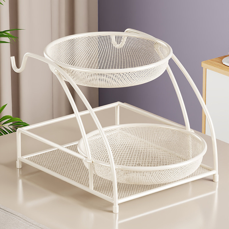 果篮轻奢高档零食摆放家用餐桌铁艺置物架客厅茶几糖果干果放置架