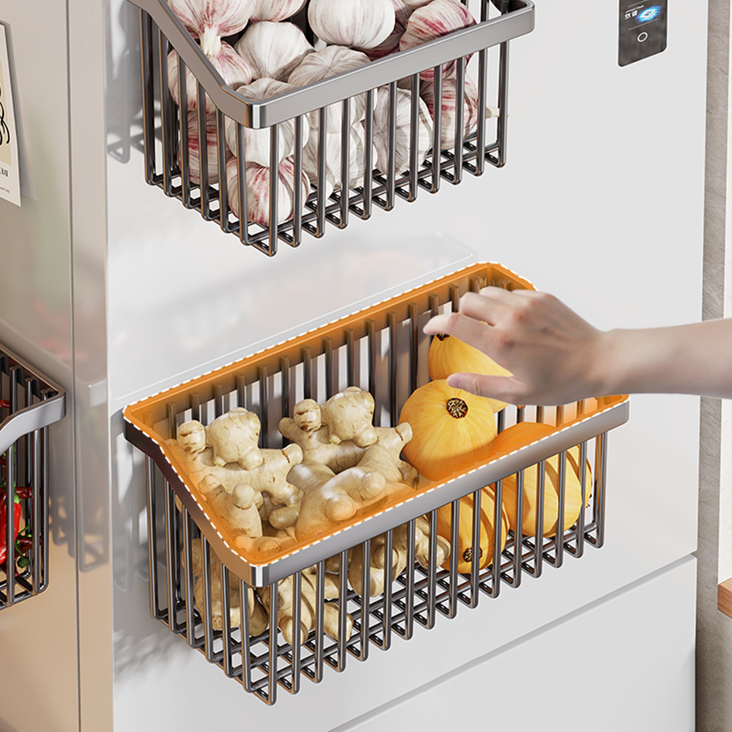 葱姜蒜收纳盒盐罐味精一体架