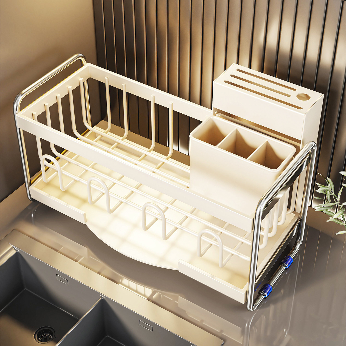 厨房置物架碗碟碗盘收纳架晾洗放碗架沥水架碗柜碗筷放碗收纳盒子